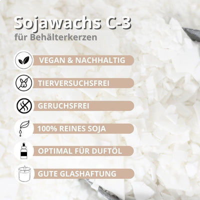 Sojawachs Flocken 22,68 kg (50 lbs) NatureWax® C-3 natürliches Wachs für Kerzen giessen Kerzenwachs