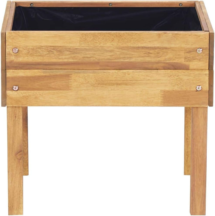 FIRBNUS Pflanzkübel 50x40x45 cm Natürliche Holzfarbe Akazien-Massivholz Blumenkübel Einsatz im Ausse