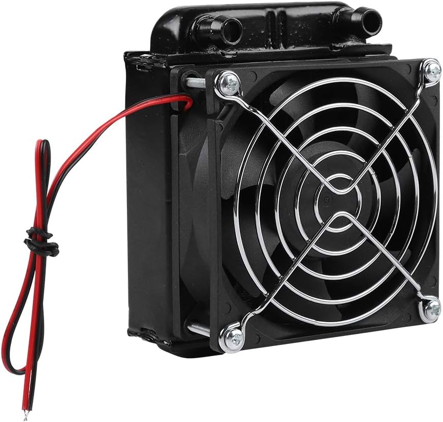 ASHATA 80mm Aluminium Radiator, 80mm Radiator - CPU Wasserkühlung 8 Röhren Aluminiumheizkörper,Wasse