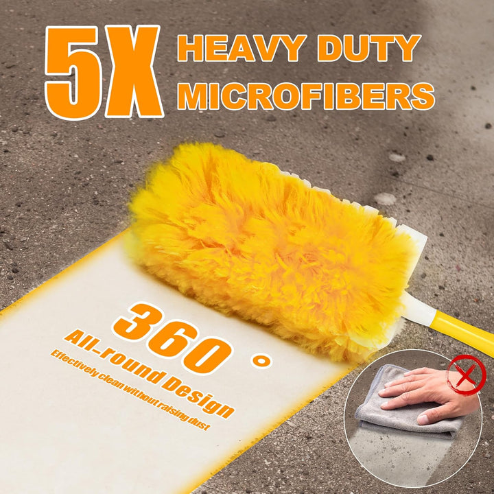 JEHONN Staubmagnet Nachfüllpack 20 Stück für Swiffer Duster, 360 Grad Staubwischer Teleskopstange, S