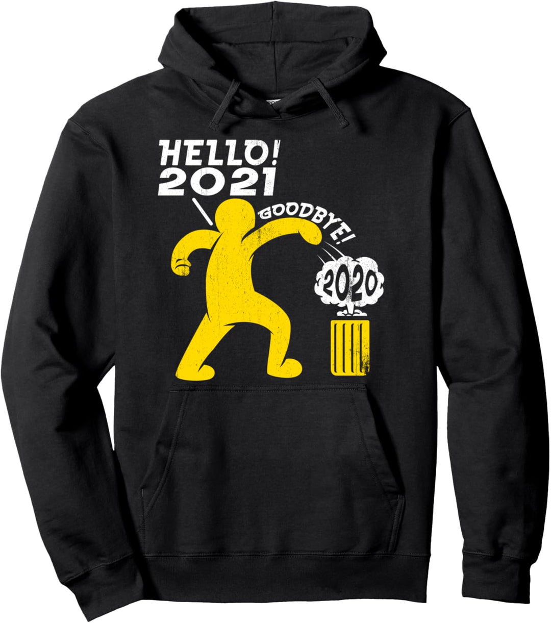 Hallo 2021 Auf Wiedersehen 2020 Frohes neues Jahr Pullover Hoodie