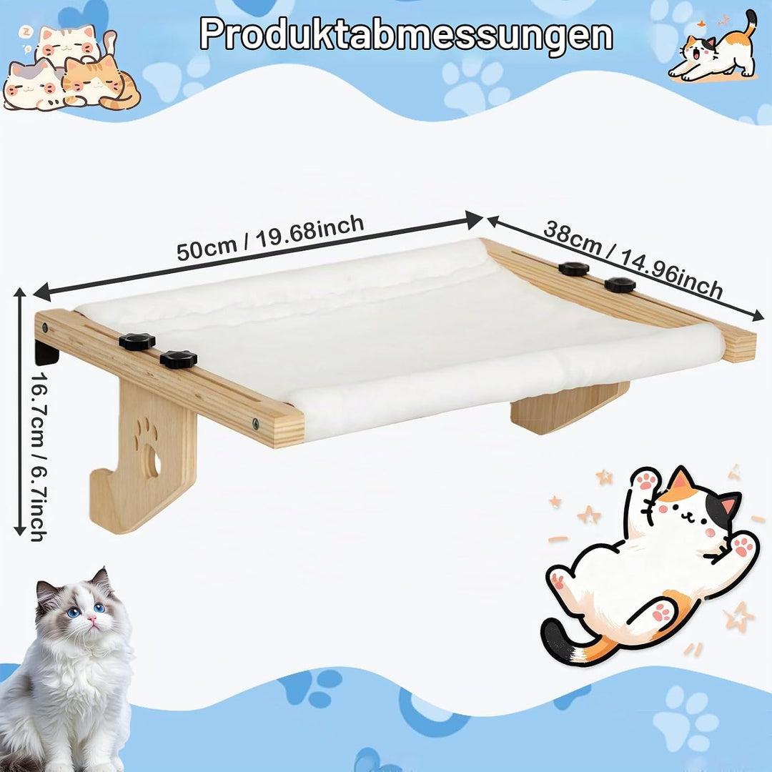 Heizungsliege Hängende Katzenhängematte, Holz Hängematte Katze Heizung, Katzenbett Hängen, Fensterba