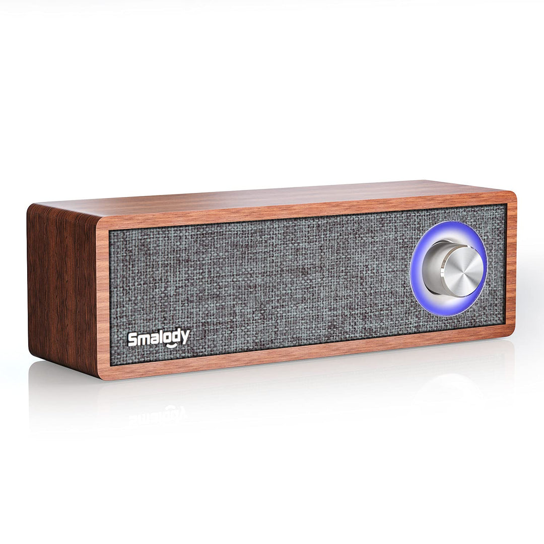 Smalody Holz Retro-Bluetooth-Lautsprecher, Tragbare Mini-Bluetooth-Lautsprecher, Vintage-Holzlautspr