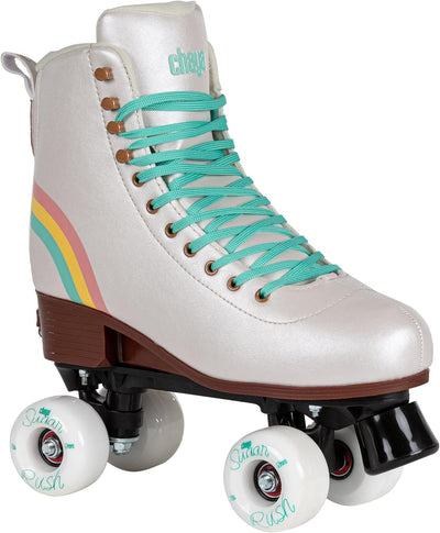 Chaya Roller Skates Bliss Vanilla, grössenverstellbar, für Kinder in Vanille, 59mm/78A Rollen, ABEC