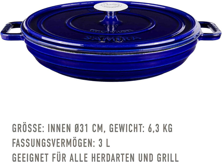 Sallys 'Samira' Deluxe Gusseisentopf - Robustes und Hochwertiges Kochjuwel für Perfektes Garen - für