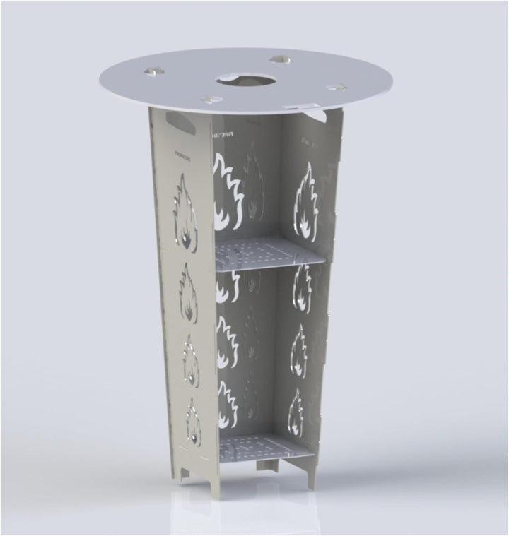 FireDesire Grill Pro Feuerkorb 80cm + Grillplatte + Ascheschale, Feuertonne, Feuerschale, Grilltonne