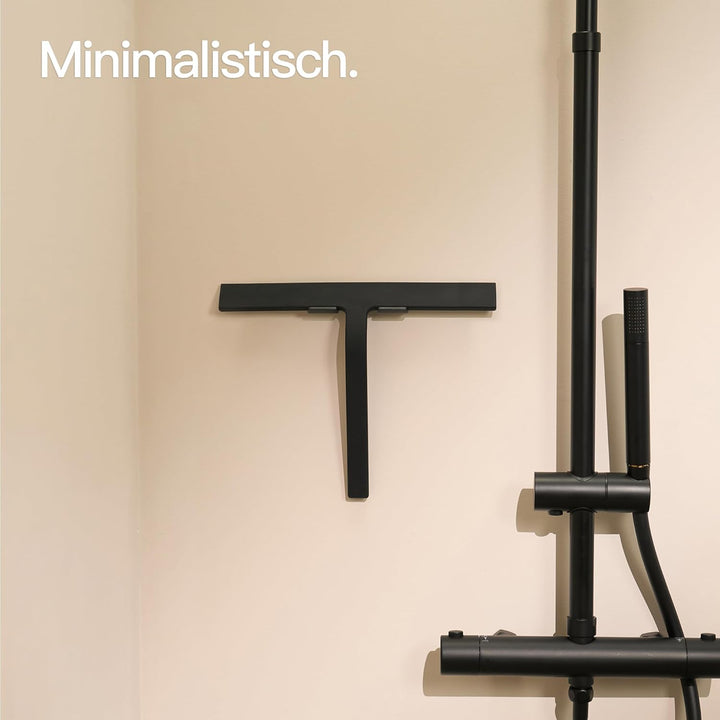 Designfabrik Hamburg Duschabzieher | Silikon Abzieher Dusche | Fensterabzieher Halterung ohne Bohren