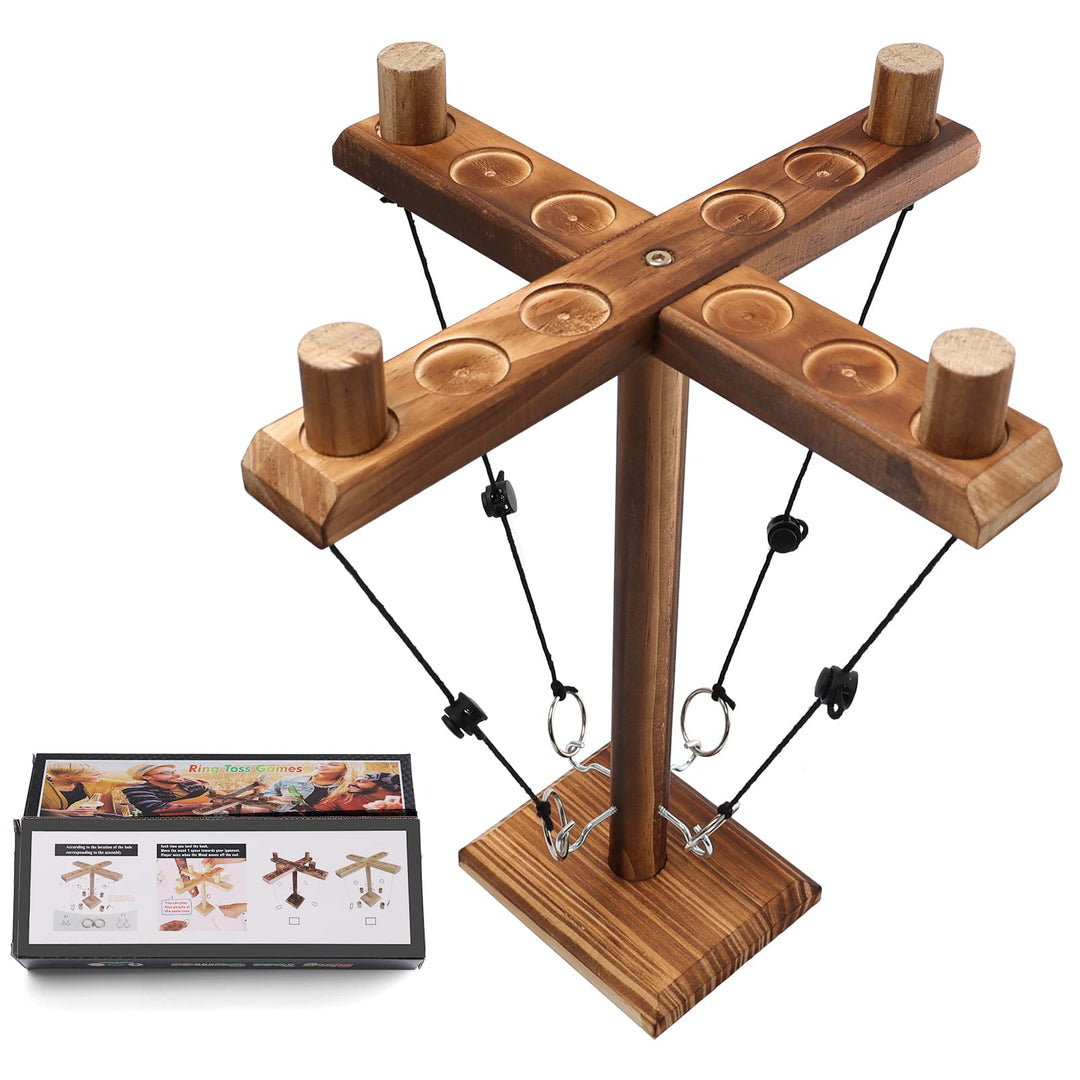 Joycabin Hooks Ring Toss Game für Kinder Erwachsene, Ring Toss Hook und Ring Indoor, Toss Haken und