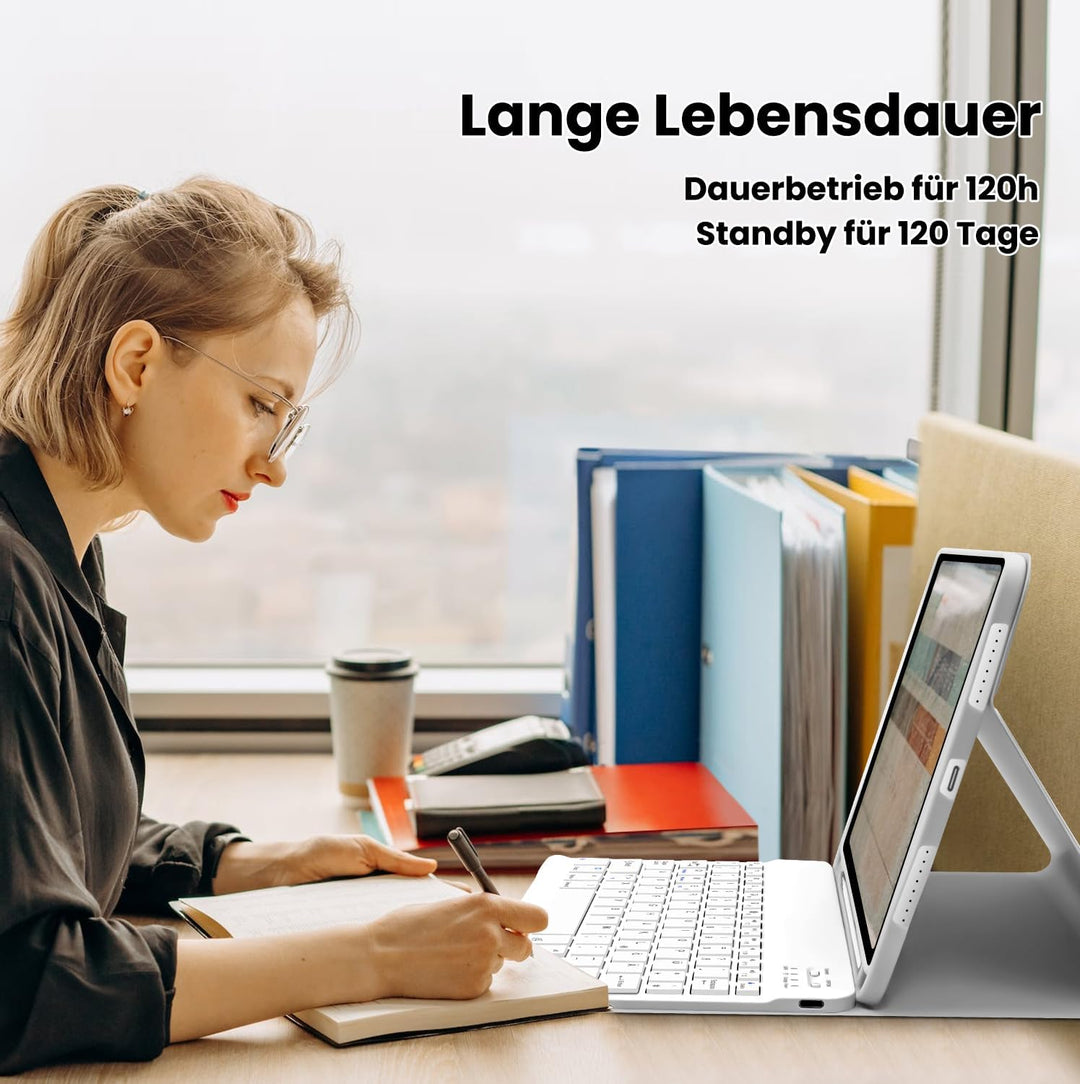 Lielax für iPad 10. Generation Hülle mit Tastatur (10,9", 2022), Hülle mit Tastatur für iPad 10,9 Zo