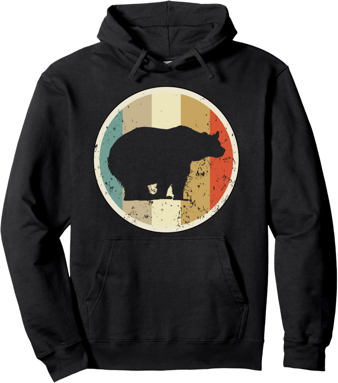 Bären Eisbär Braunbär Schwarzbär Bär Retro Vintage Grunge Pullover Hoodie