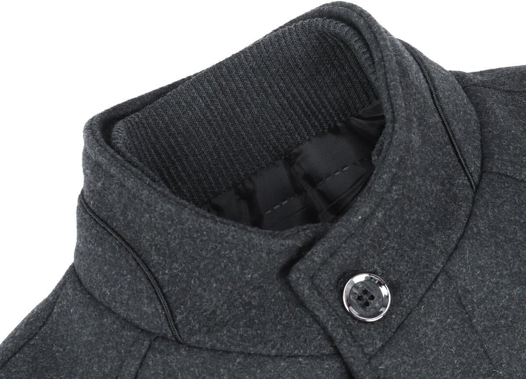 YOUTHUP Herren Wolle Mantel mit Steppweste Regular Fit Winter Wollmantel Outdoor Business Übergangsm