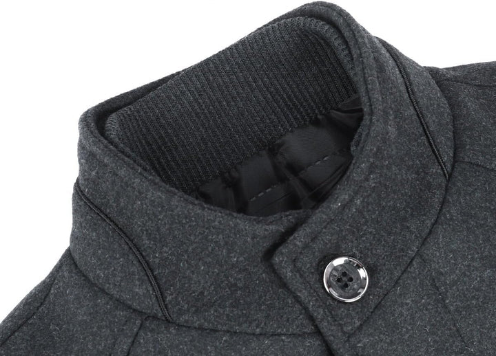 YOUTHUP Herren Wolle Mantel mit Steppweste Regular Fit Winter Wollmantel Outdoor Business Übergangsm