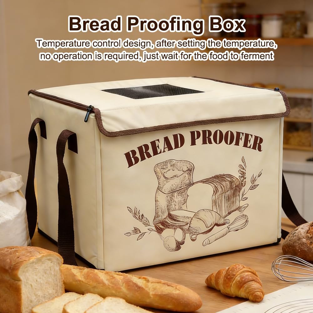 Brot Gärbox Sauerteig, Gärbox mit heizung für Brotteig Faltbare Teiggärbox Brot Gärschrank Einstellb