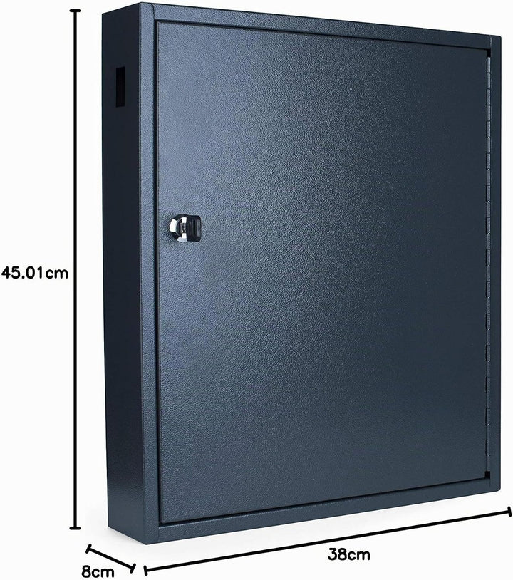 Pavo 8047208 Deluxe Schlüssel-Kasten/Schrank/Tresor, 80 Haken mit seitlichem Schlüsseleinwurf, dunke