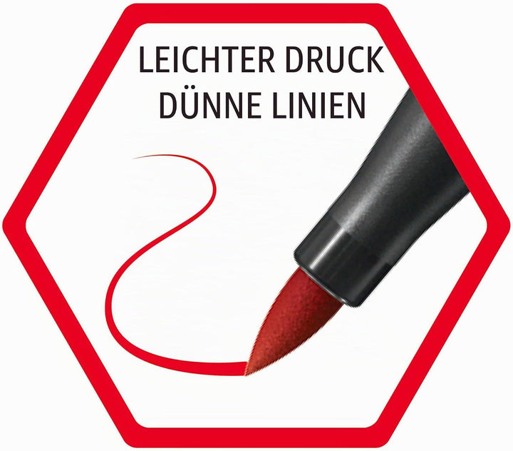 Premium-Filzstift mit Pinselspitze für variable Strichstärken - STABILO Pen 68 brush - ARTY - 30er M