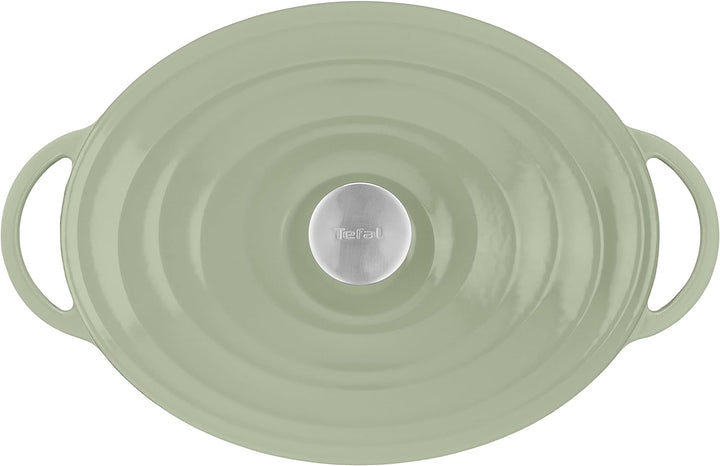 Tefal E25806 LOV Ovaler Bräter 34 cm | wiedergewonnenes Gusseisen | optimale Wärmespeicherung | für