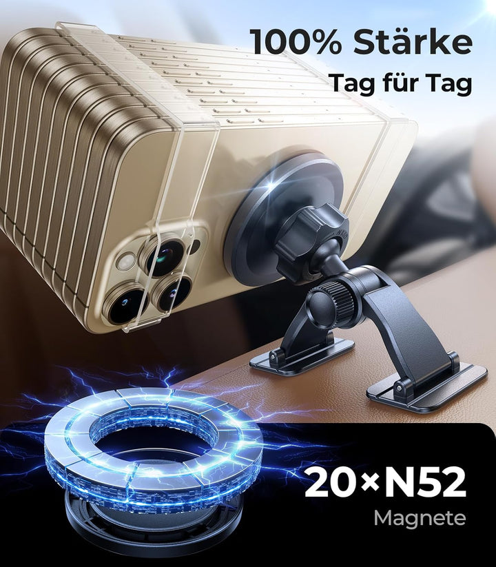 VICSEED 2025 passend für Magsafe Autohalterung für Alle Autos Handyhalterung Auto Magnet [Starker Ma