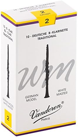 Vandoren Blätter B-Klarinette Deutsch 2,0 White Master Traditional Stärke, 2 Single, Stärke, 2 Singl