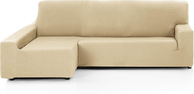 Martina Home - Elastischer Sofabezug, Modell Túnez, Eckteil Links, Stoff, Beige, 3-Sitzer, BRAZO IZQ