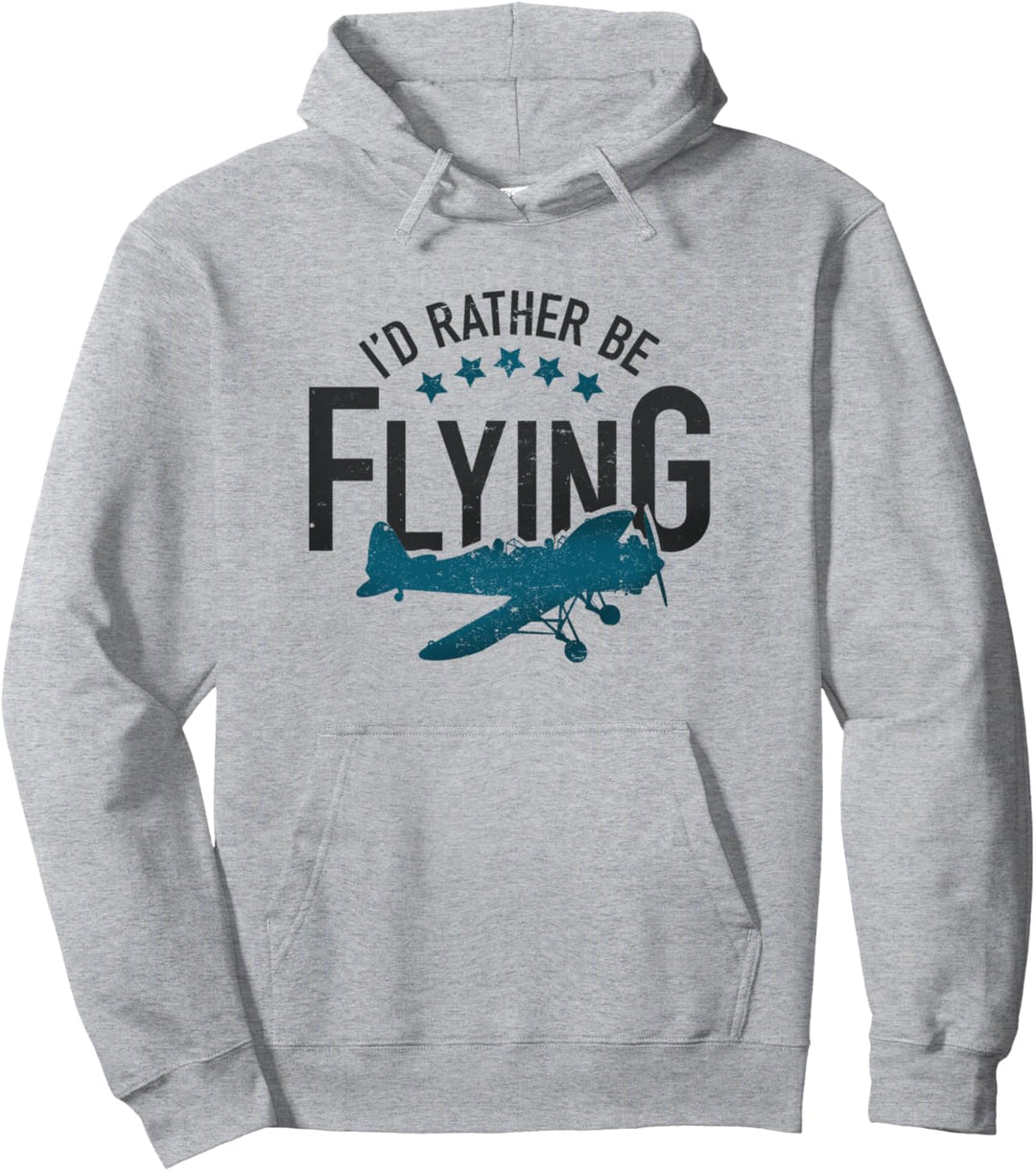 Id Rather Be Flying Luftfahrt Retro Flugzeug Pilot Geschenk Pullover Hoodie