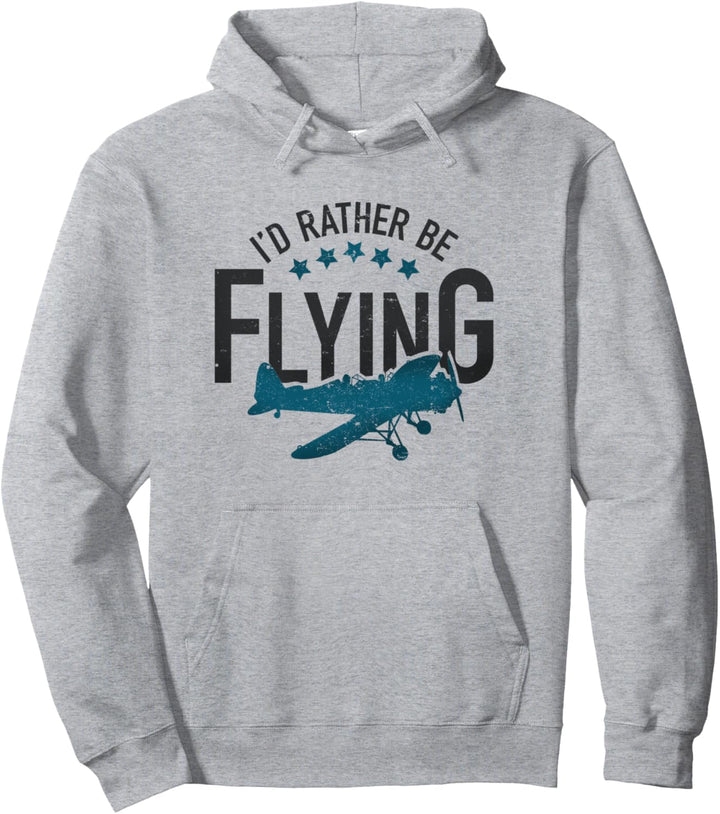 Id Rather Be Flying Luftfahrt Retro Flugzeug Pilot Geschenk Pullover Hoodie