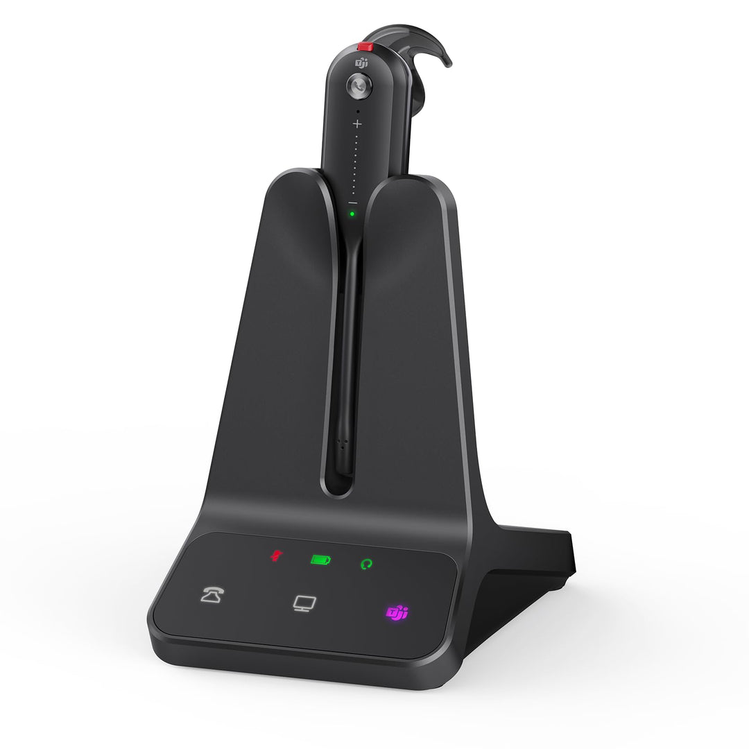 Yealink DECT Wireless Headset WH63 E2,Teams Certified,Single Ear(Mono) Office Headset for Desk Phone