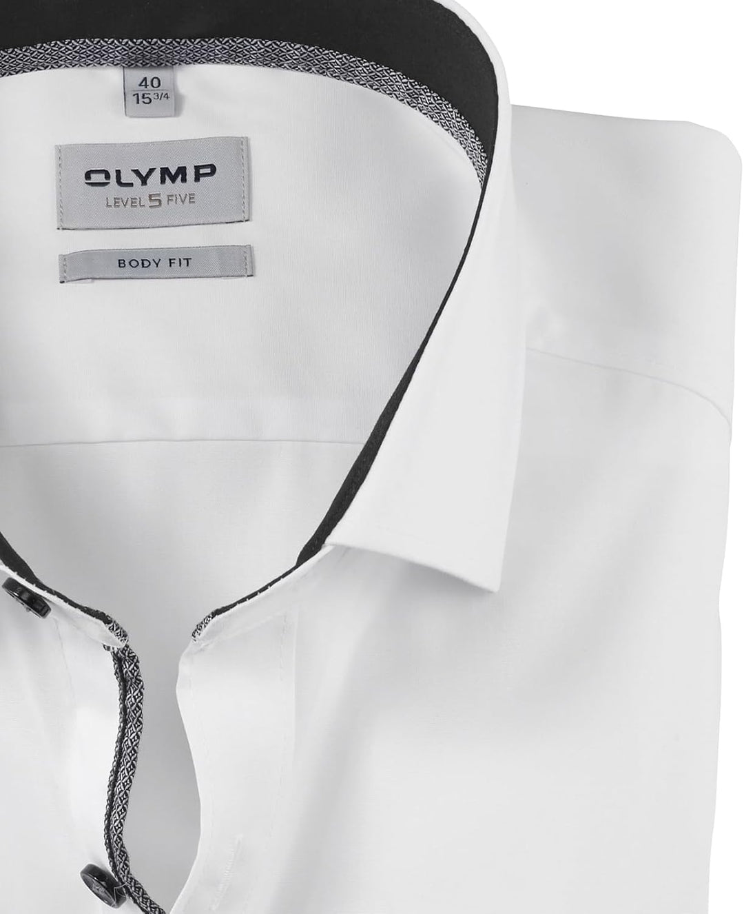 OLYMP Herren Oberhemd Langarm Level Five,Uni,Body fit,Royal Kent 38 Anthrazit 67, 38 Anthrazit 67