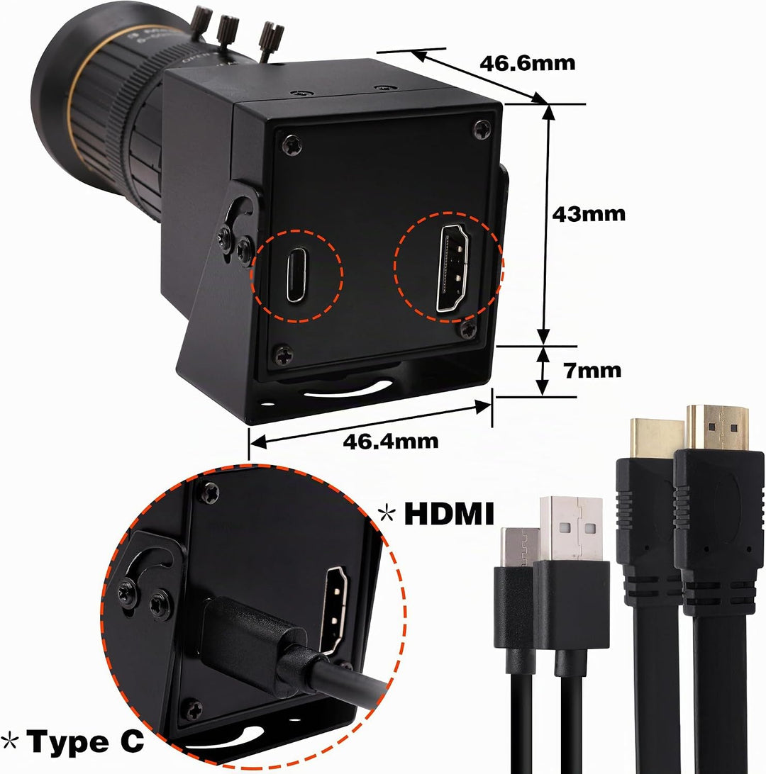 ELP 4K HDMI USB Kamera mit 10X 5-50mm optischem Zoom USB Videokonferenzkamera,Ultra HD 2160P Kamera