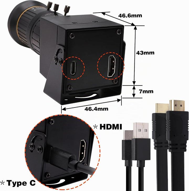 ELP 4K HDMI USB Kamera mit 10X 5-50mm optischem Zoom USB Videokonferenzkamera,Ultra HD 2160P Kamera