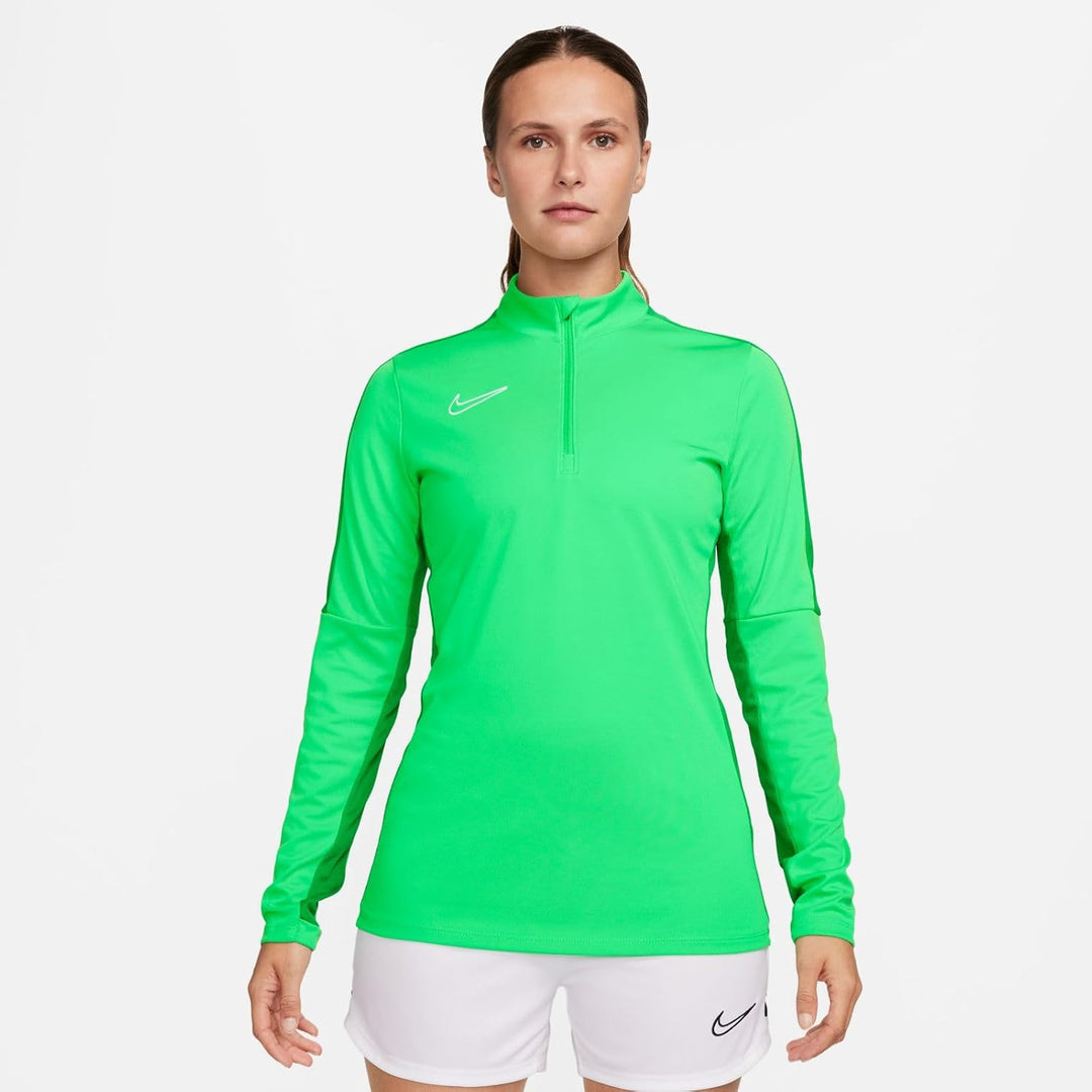 Nike Damen Dri-fit Academy Jacke, Weiss, Rundhalsausschnitt, Langarm, Slim, Atmungsaktiv, Leicht, Po