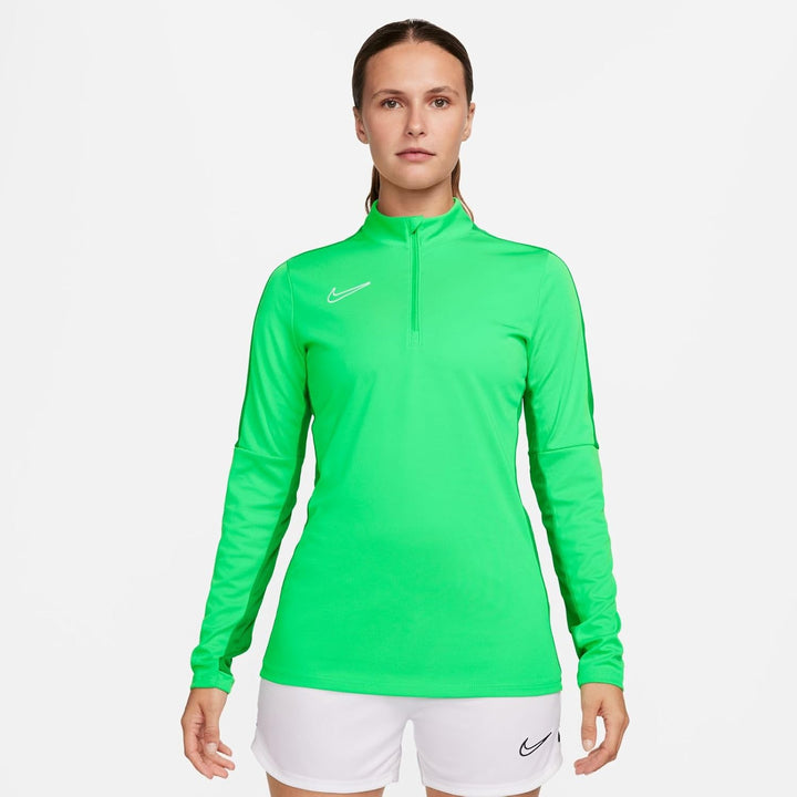 Nike Damen Dri-fit Academy Jacke, Weiss, Rundhalsausschnitt, Langarm, Slim, Atmungsaktiv, Leicht, Po