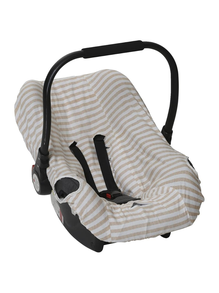 VERTBAUDET Schonbezug für Babyschale Gr. 0+ beige gestreift ONE SIZE
