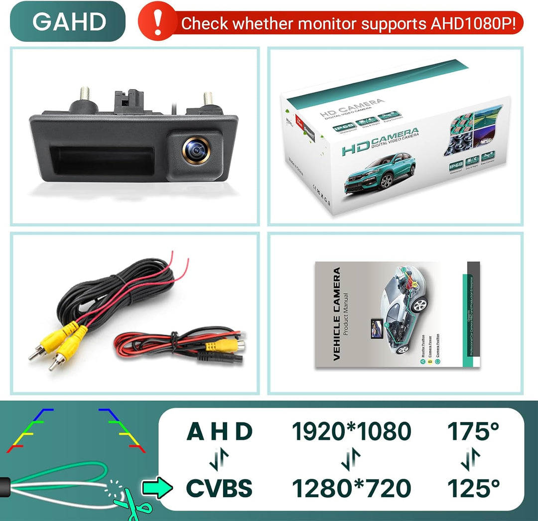 HD 1080P Auto Rückfahrkamera für Audi A4L A5 A3 Q3 Q5 RS6 für VW Passat Tiguan Jetta Sharan Lavida S