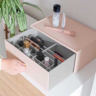 Stackers Blush Pink Supersize Makeup Deep Drawer, Blush Pink