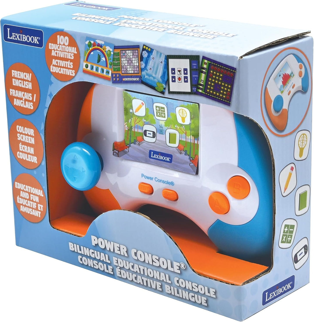 LEXIBOOK - Console éducative bilingue Français/anglais - Avec écran LCD 2,8 pouces - orange/bleu -JC