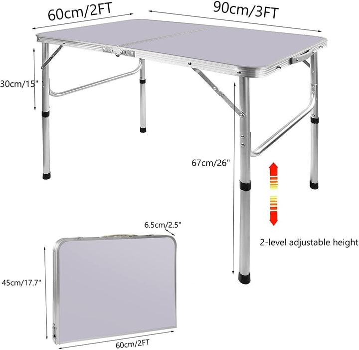 Nachtmarktstände-Tisch und Stehtisch, klappbarer Tisch und Stuhl, für Balkon, Outdoor, Picknick, Gri