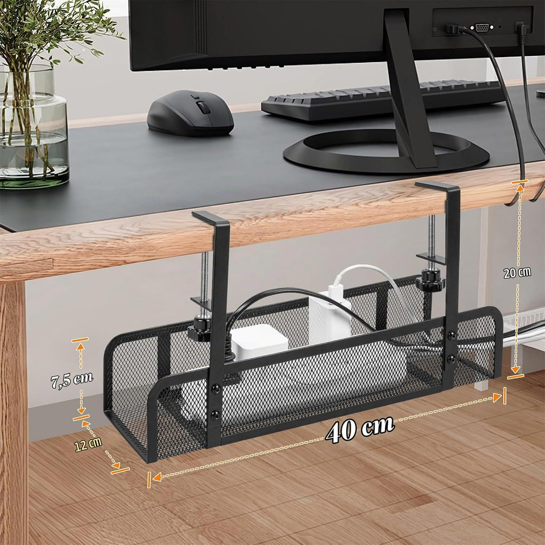 Kabelkanal Schreibtisch 2er Set, Kabelmanagement Schreibtisch Kabelhalter Kabel Organizer Ohne Bohre