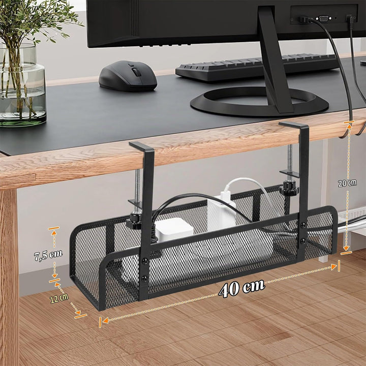 Kabelkanal Schreibtisch 2er Set, Kabelmanagement Schreibtisch Kabelhalter Kabel Organizer Ohne Bohre