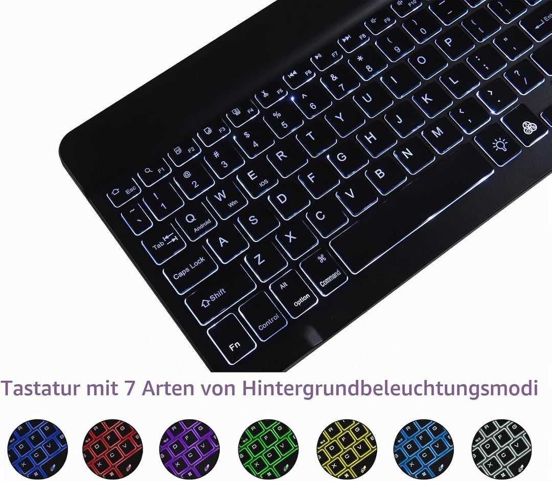 Tastatur hülle für Lenovo Tab M11/K11/Idea Tab 11" Hülle mit Tastatur 7 Farben Beleuchtung magnetisc