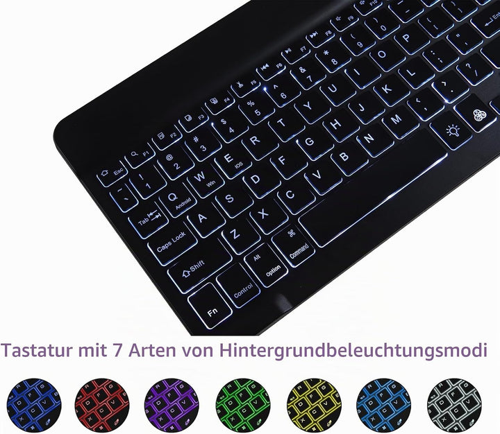 Tastatur hülle für Lenovo Tab M11/K11/Idea Tab 11" Hülle mit Tastatur 7 Farben Beleuchtung magnetisc