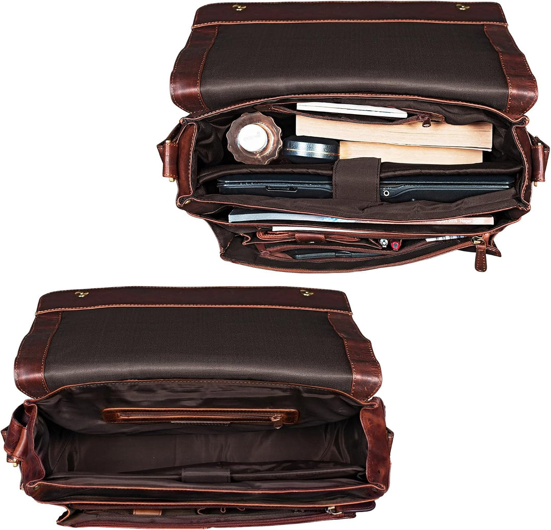 STILORD "Como Vintage Umhängetasche Herren Leder Messenger Bag Business Laptoptasche 15,6 Zoll Herre