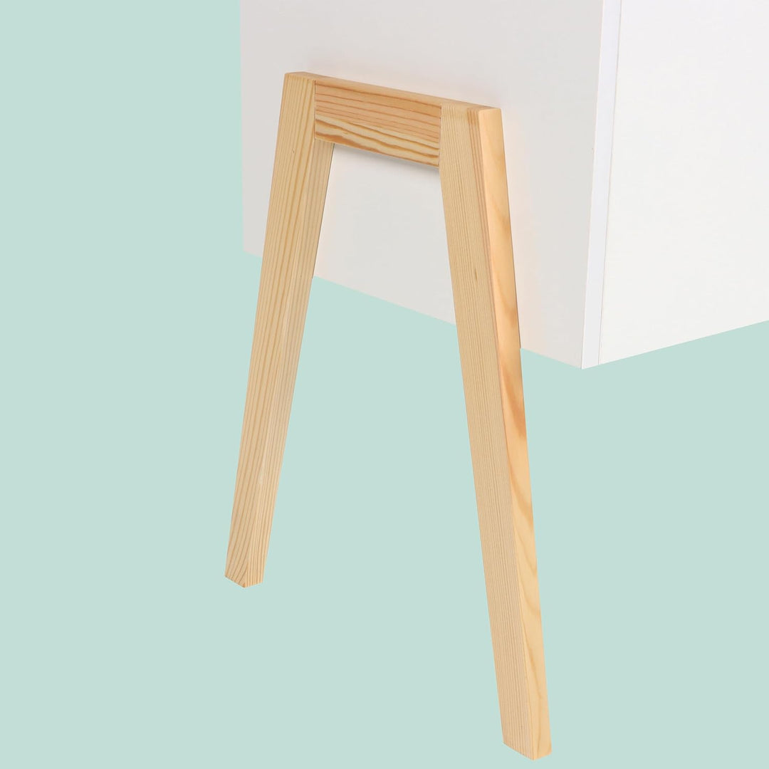 Relaxdays Kindertruhe, skandinavisch, HxBxT: 45x60x30 cm, MDF, für Bücher & Spielzeug, offene Spielz
