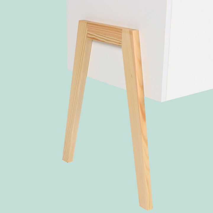 Relaxdays Kindertruhe, skandinavisch, HxBxT: 45x60x30 cm, MDF, für Bücher & Spielzeug, offene Spielz