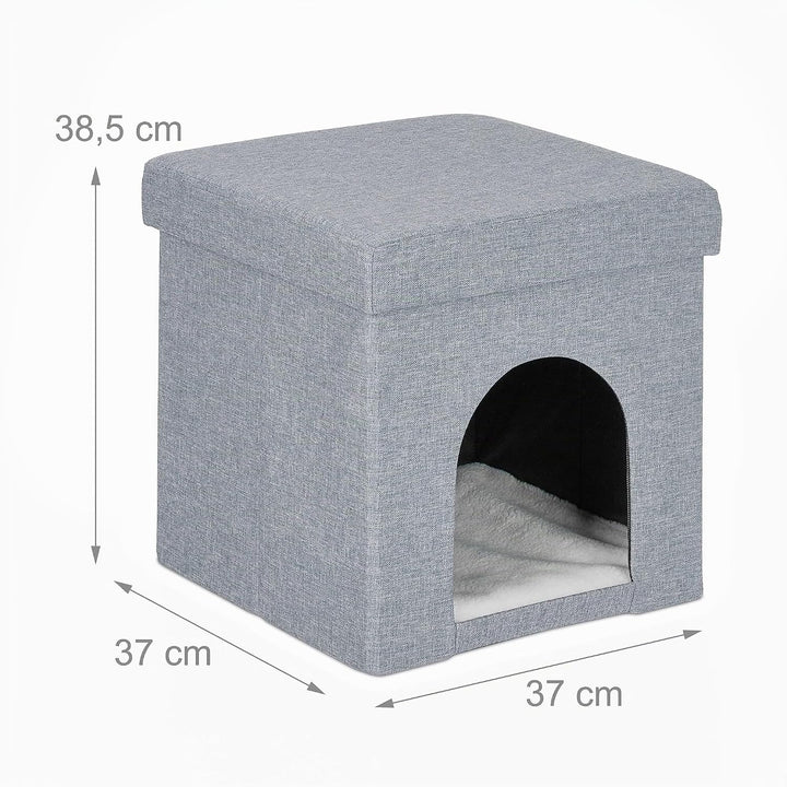 Relaxdays Katzenhöhle, Rückzugsort für Katzen und kleine Hunde, Indoor Tierversteck, HxBxT: 38,5 x 3