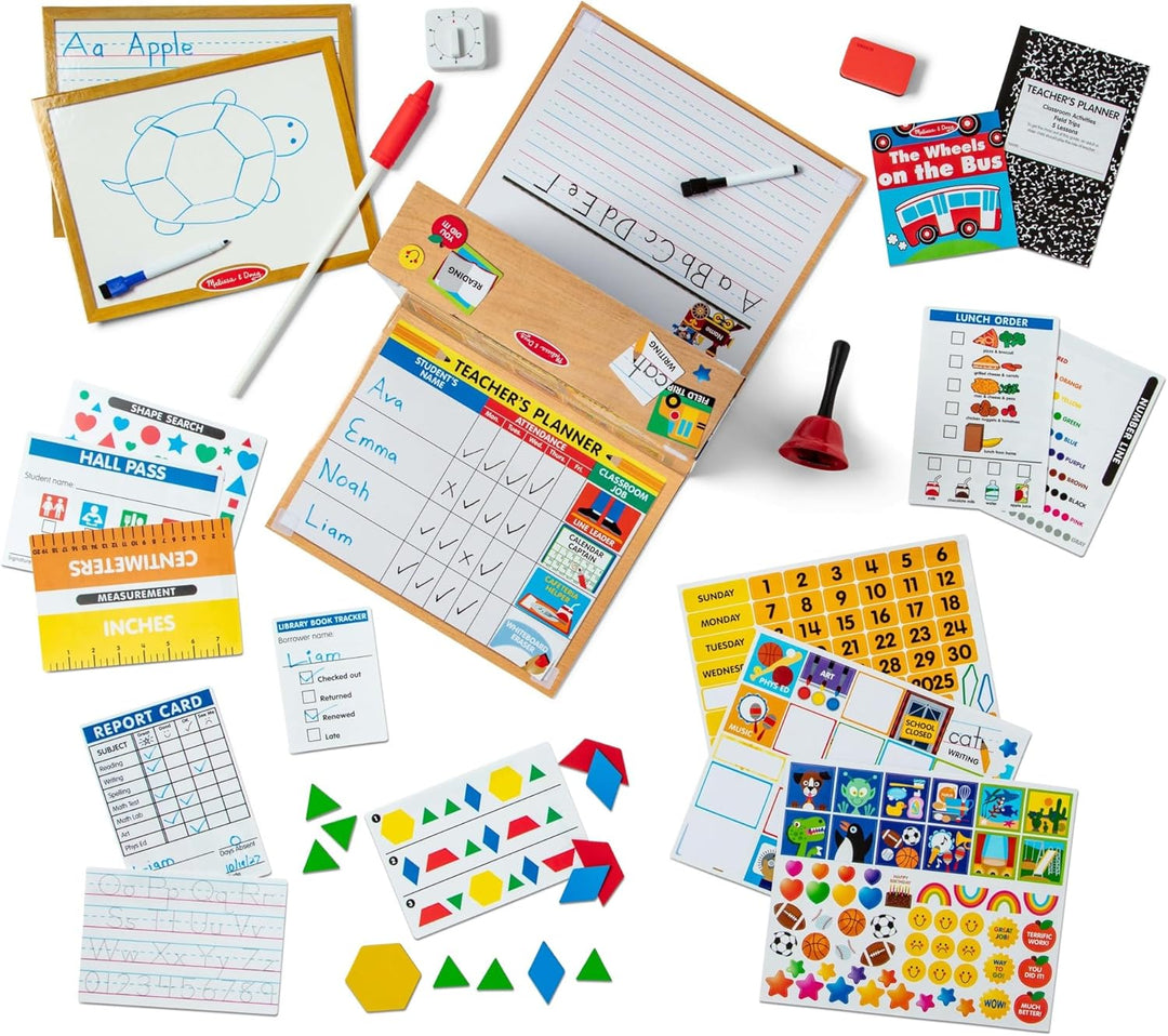 Melissa & Doug School Time Classroom Play Set | Pretend Play | Play Set | 4+ | Gift for Boy or Girl