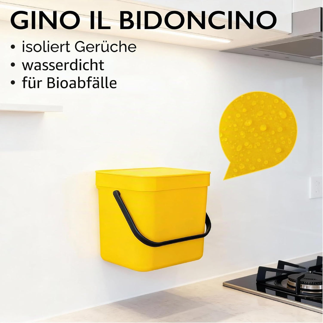 Perfetto Gino Organischer Abfalleimer, 7 l, Gelb gelb 7 lt, gelb 7 lt