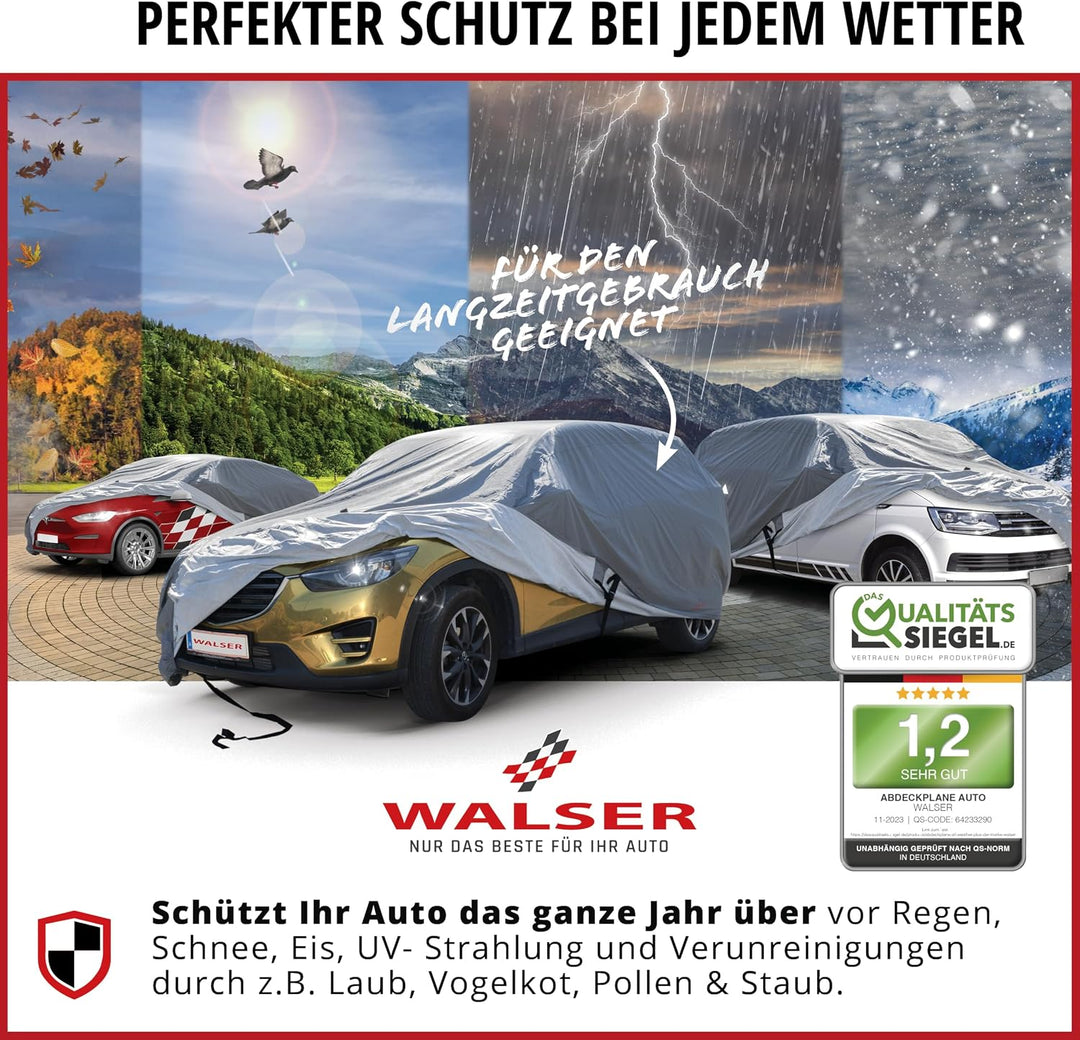 Walser Premium Abdeckplane Auto All Weather Plus, Abdeckplane wasserdicht, Bus Abdeckplane, Transpor