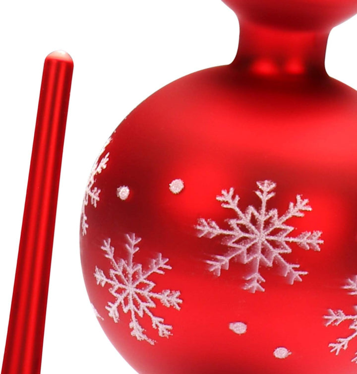 com-four® Weihnachtsbaumspitze matt - Christbaumspitze aus echtem Glas für Weihnachten - Tannenbaums