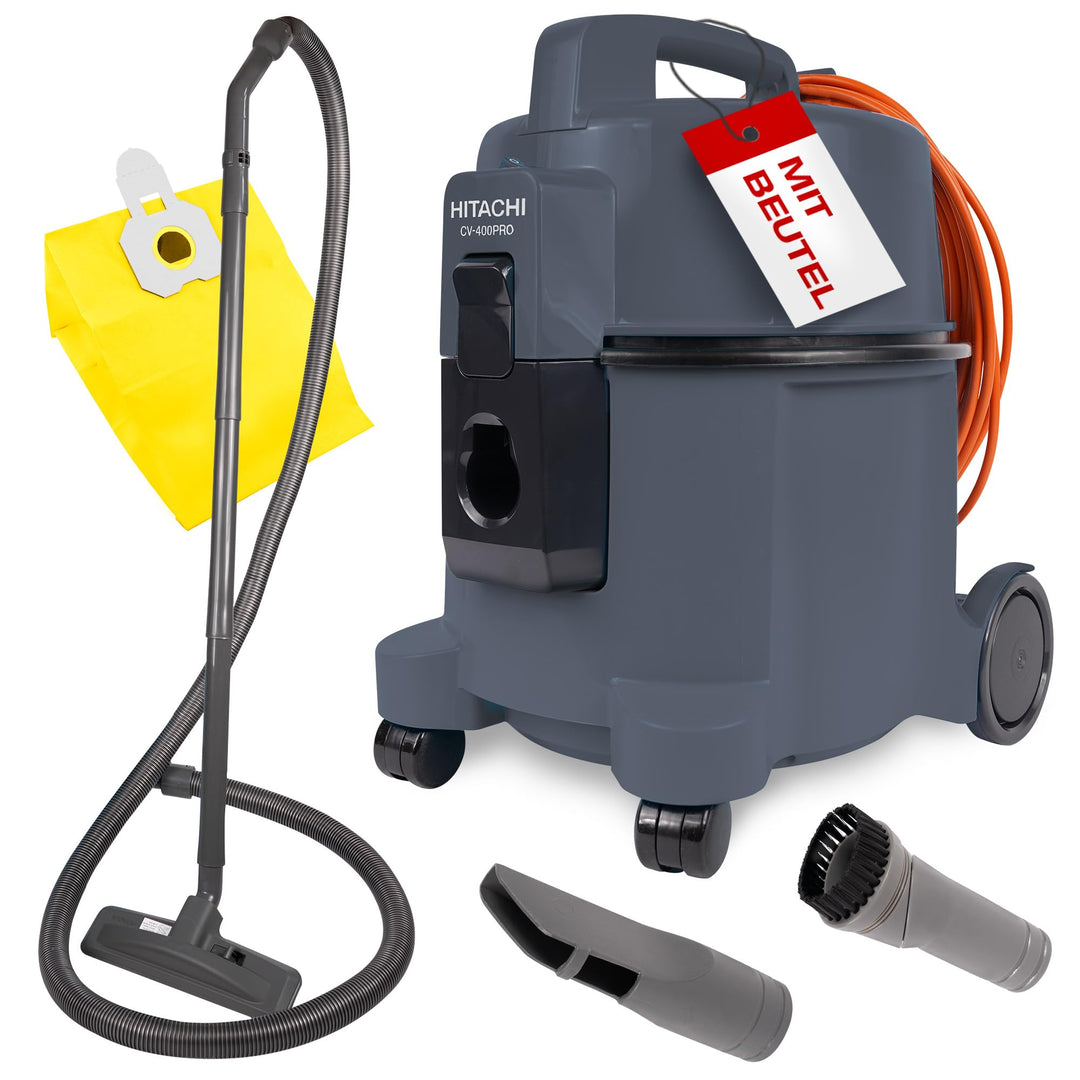 HITACHI Staubsauger CV-400P PRO + Beutel + HEPA Filter 4,5L - Profi Bodenstaubsauger 880W leise 74 d