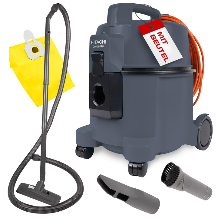 HITACHI Staubsauger CV-400P PRO + Beutel + HEPA Filter 4,5L - Profi Bodenstaubsauger 880W leise 74 d